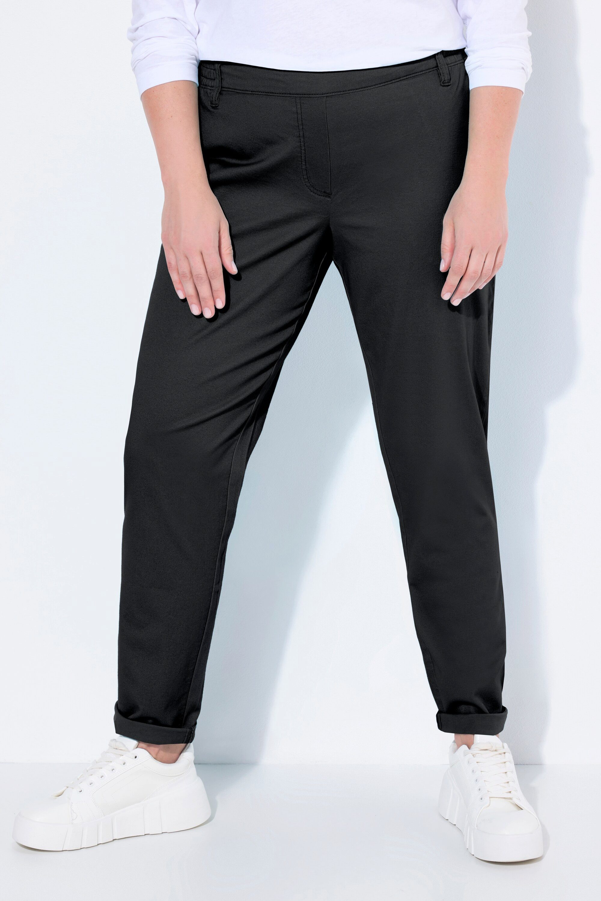 Ulla Popken Schlupfhose Chino Rena teilelastischer Bund konisches Bein günstig online kaufen