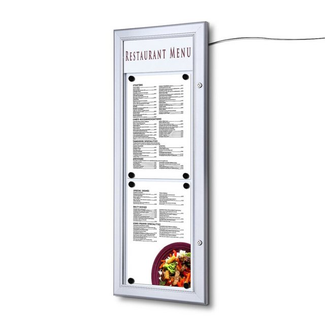 Showdown Displays Hängevitrine LED Outdoor - 2x DIN A4 hoch - Aluminium / S günstig online kaufen