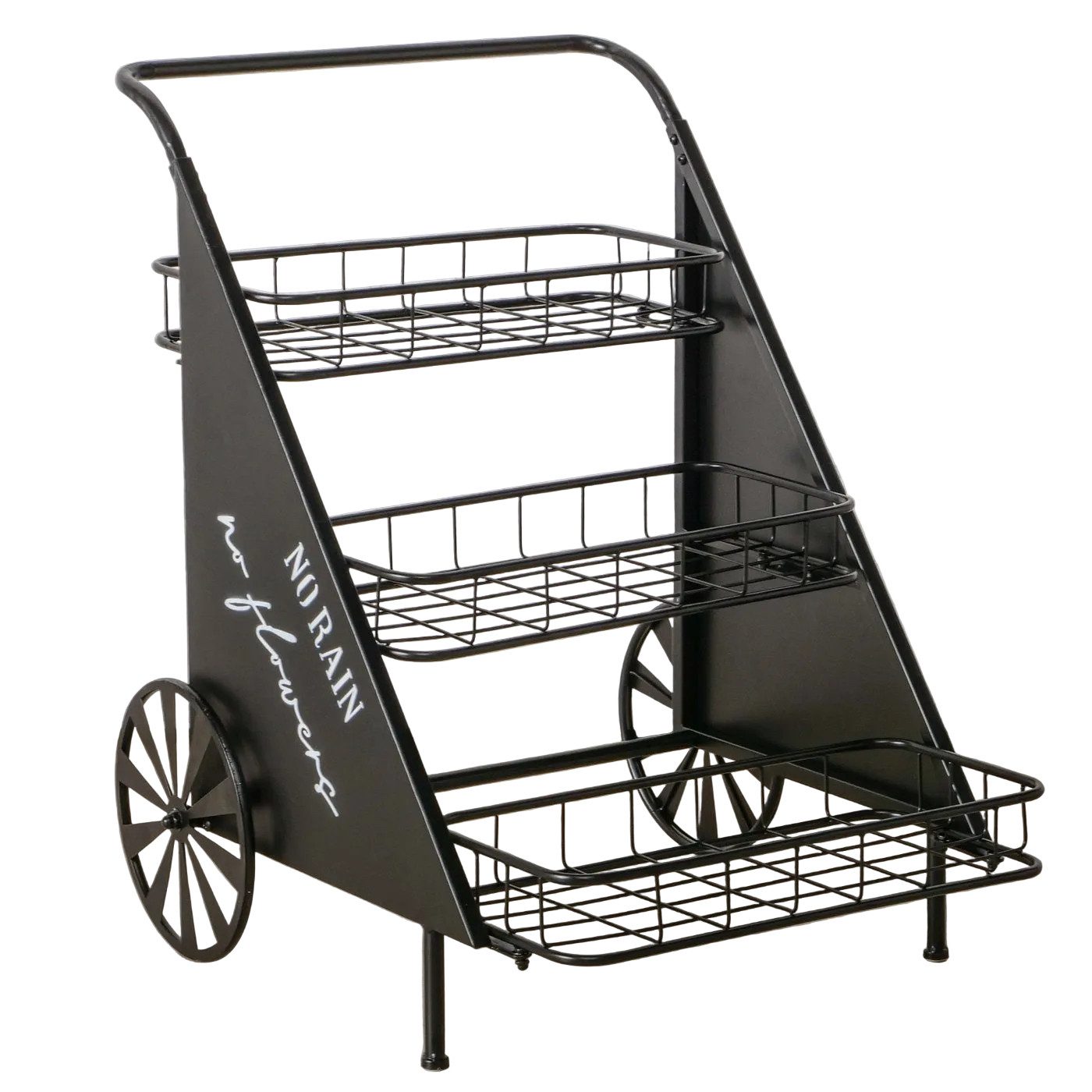 MF Blumentisch Blumentreppe Bayou aus Metall in Schwarz für Garten und Terrasse (1-St)