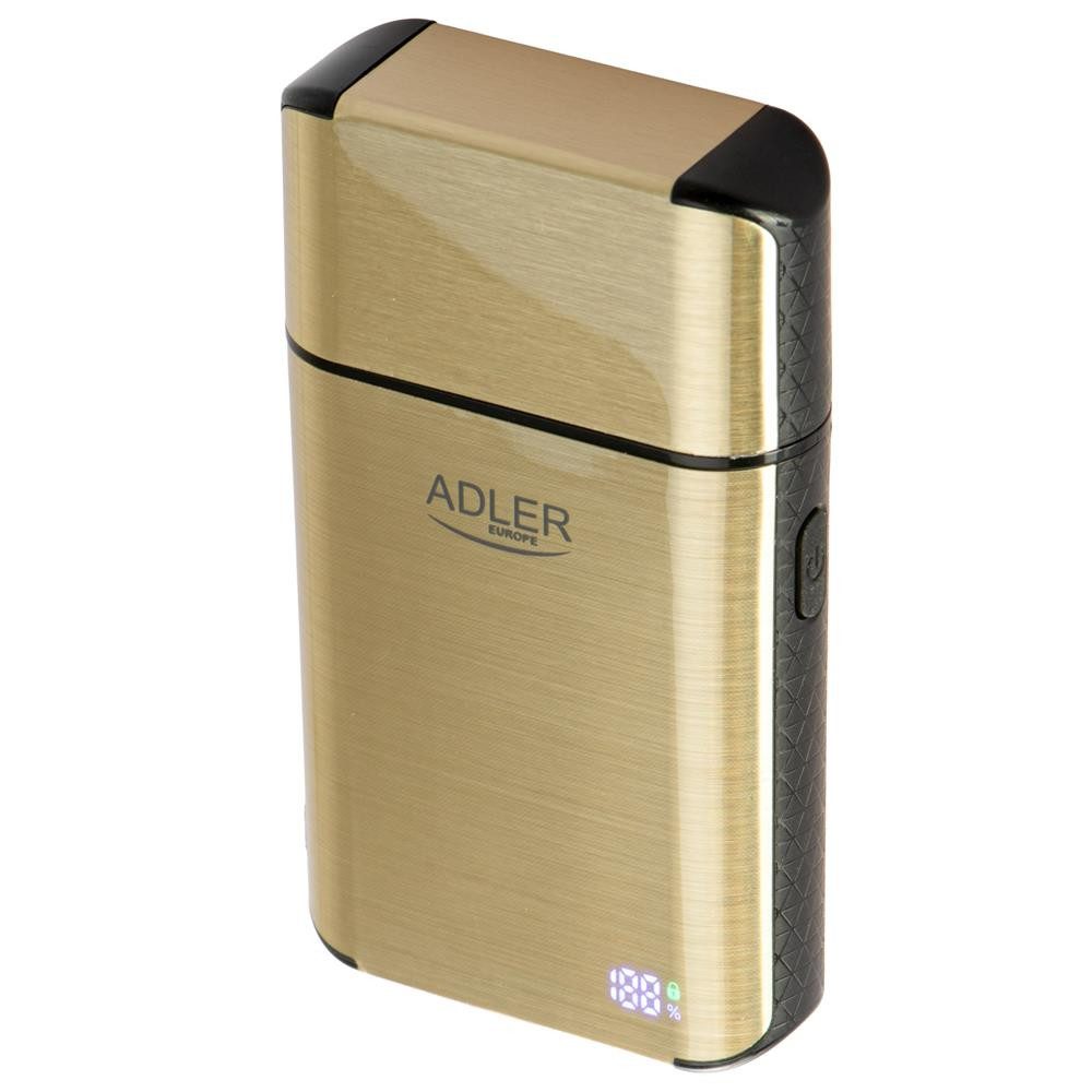 ADLER EUROPE Elektrorasierer AD 2948 Dual-Folienrasierer mit IPX6, LED, USB-C, 80 Min Laufzeit, 3 W, Unter fließendem Wasser abspülbar, abnehmbarer Scherkopf, Reinigungsbürste, Rasierer mit Bürste, Anleitung, Klingenschutz und USB-C-Kabel, Edelstahlklinge, 0,05-mm-Rasur, 5.800 U/min, Netzbetrieb, ABS-Gehäuse