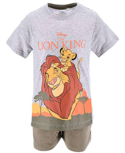 Disney The Lion King T-Shirt & Shorts Simba & Mufasa (2-tlg) Jungen Sommeroutfit Gr. 98 - 116 cm