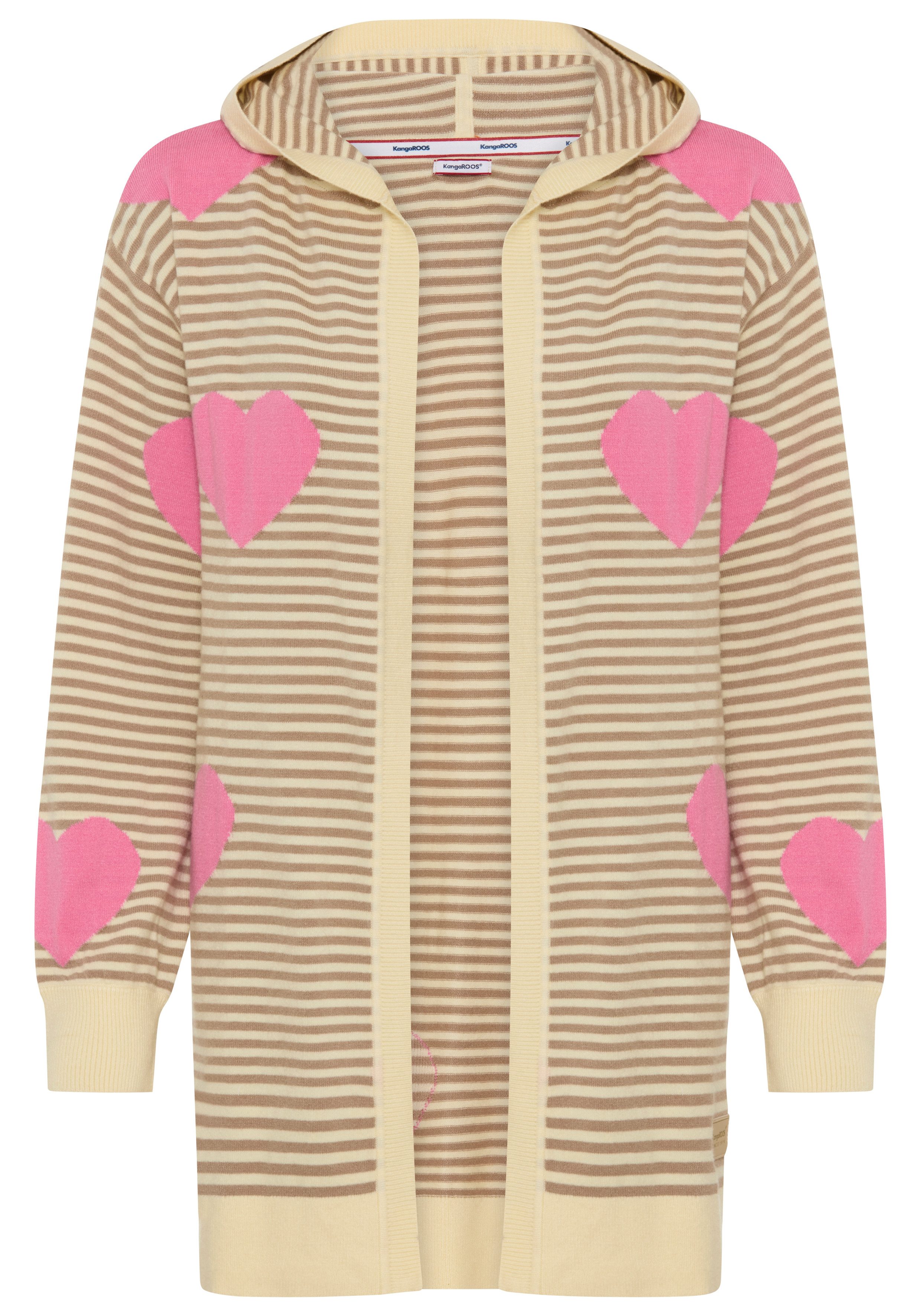 KangaROOS Kapuzenstrickjacke mit Kapuze, hüftbedeckende Länge, aus elastischem Strickmaterial. € 49,99, (€ 49,99 pro 1 Stk).