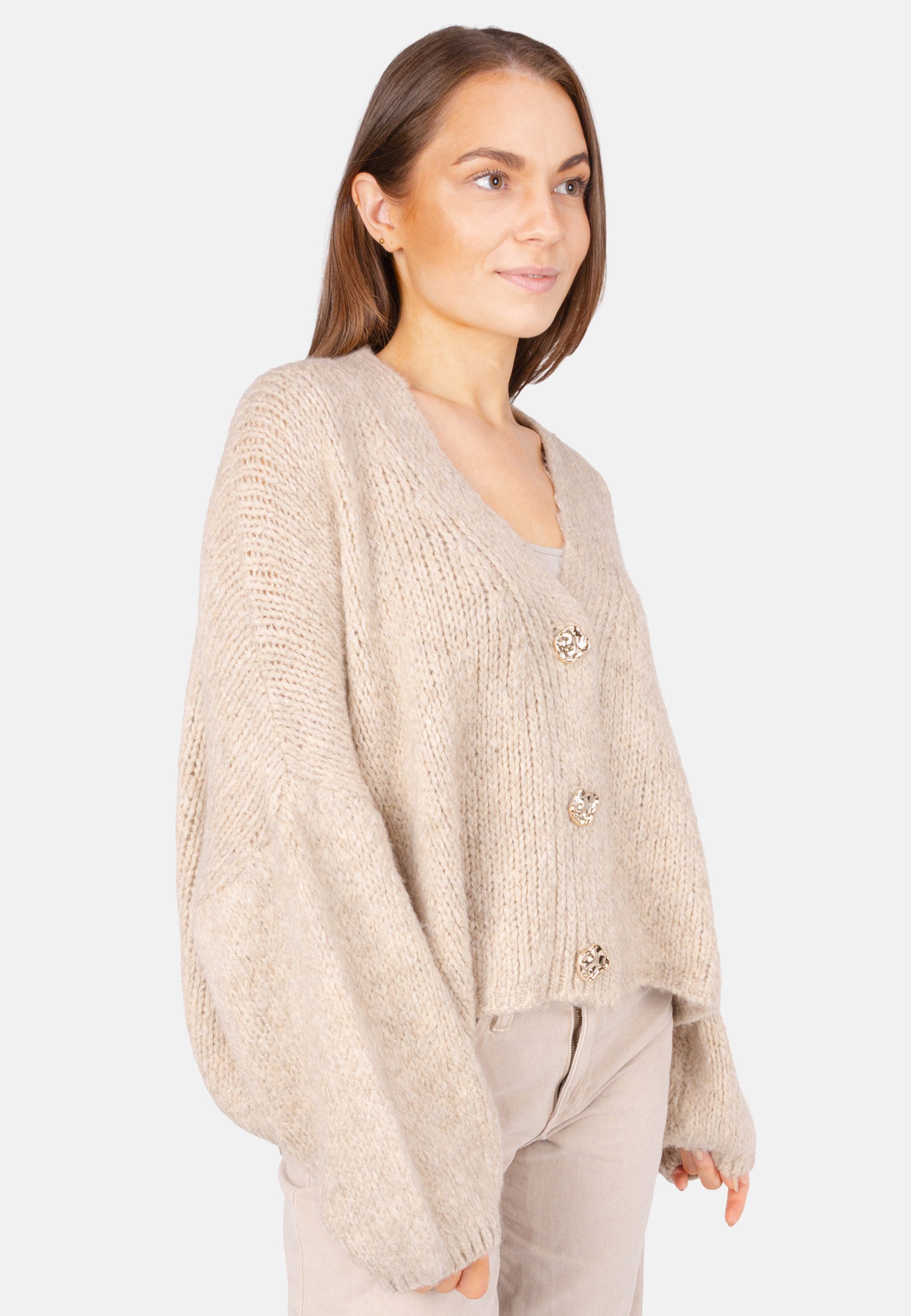 Seasons of April Cardigan JOJO (1-tlg) Damen Cardigan Strickjacke Oversize mit Knöpfen