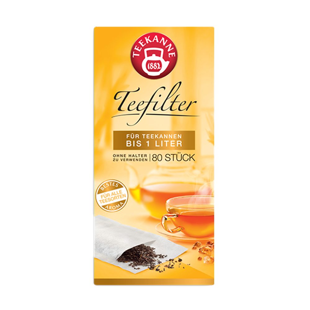 TEEKANNE Papierfilter Teefilter (80 Stück für Kannen bis 1 Liter)