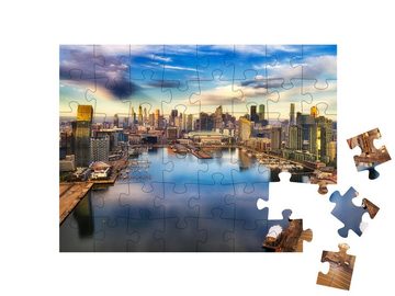 puzzleYOU Puzzle Melbournes Vorort Docklands, Australien, 48 Puzzleteile, puzzleYOU-Kollektionen Melbourne