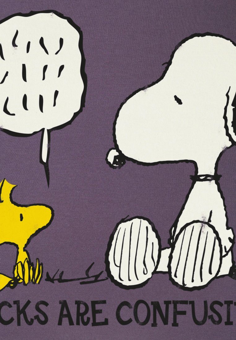 lila - mit Snoopy Peanuts niedlichem LOGOSHIRT Frontprint T-Shirt