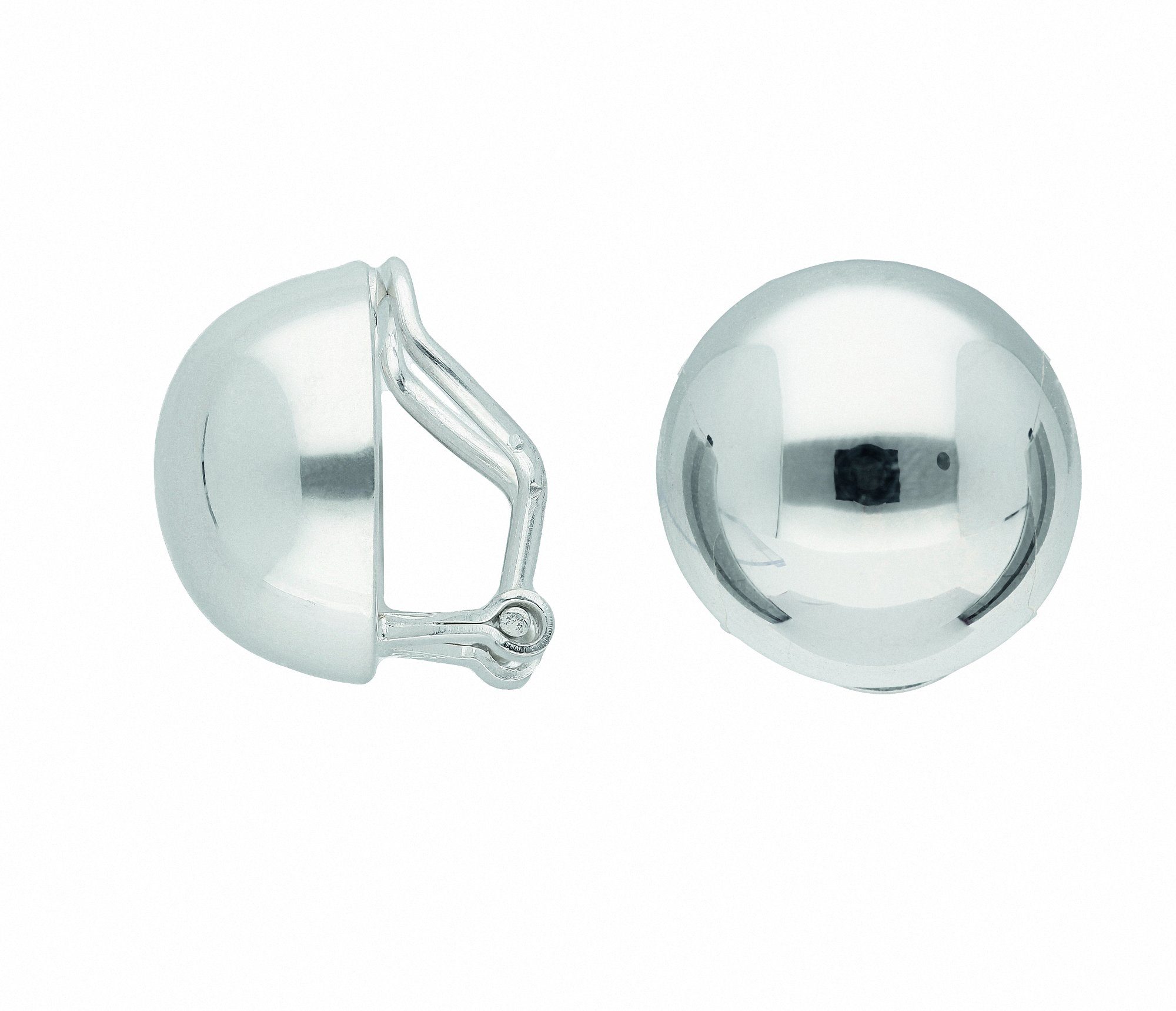 Paar Ohrclips Damen 925 Silber Ohrringe Ohrclips Ø 13,7 mm