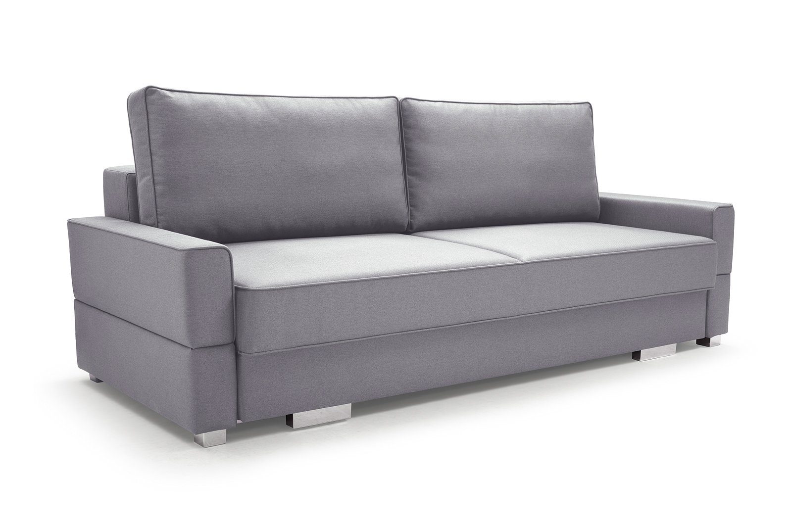 Siblo 2-Sitzer Modernes Zweisitzer Sofa Susanne mit Schlaffunktion Grau