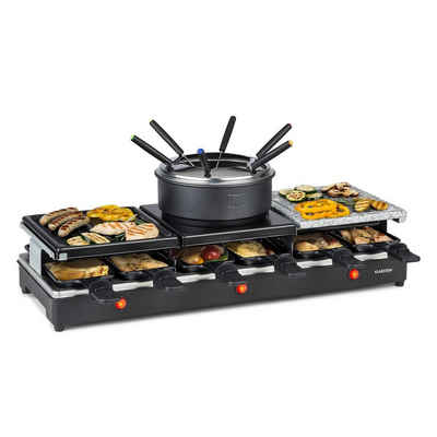 Klarstein Raclette und Fondue-Set Fonduelette XL, 12 Raclettepfännchen, 1650 W