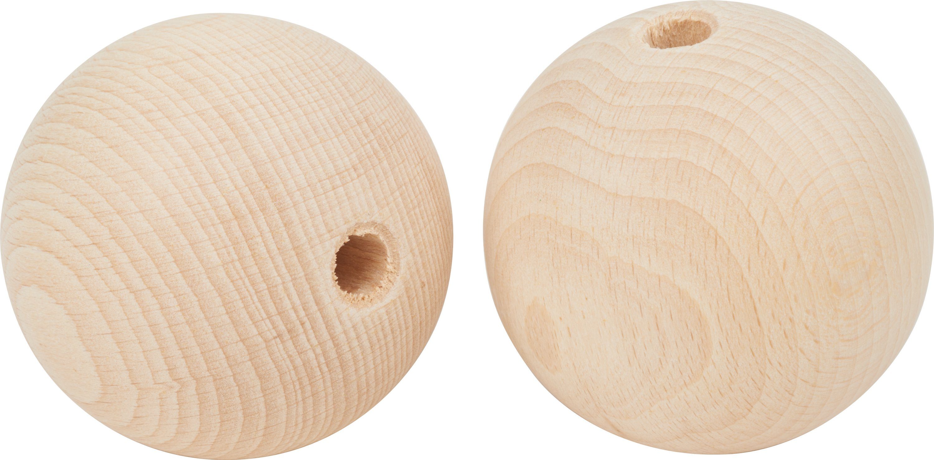 VBS Dekoobjekt Holzkugeln, halbgebohrt, Ø 70 mm