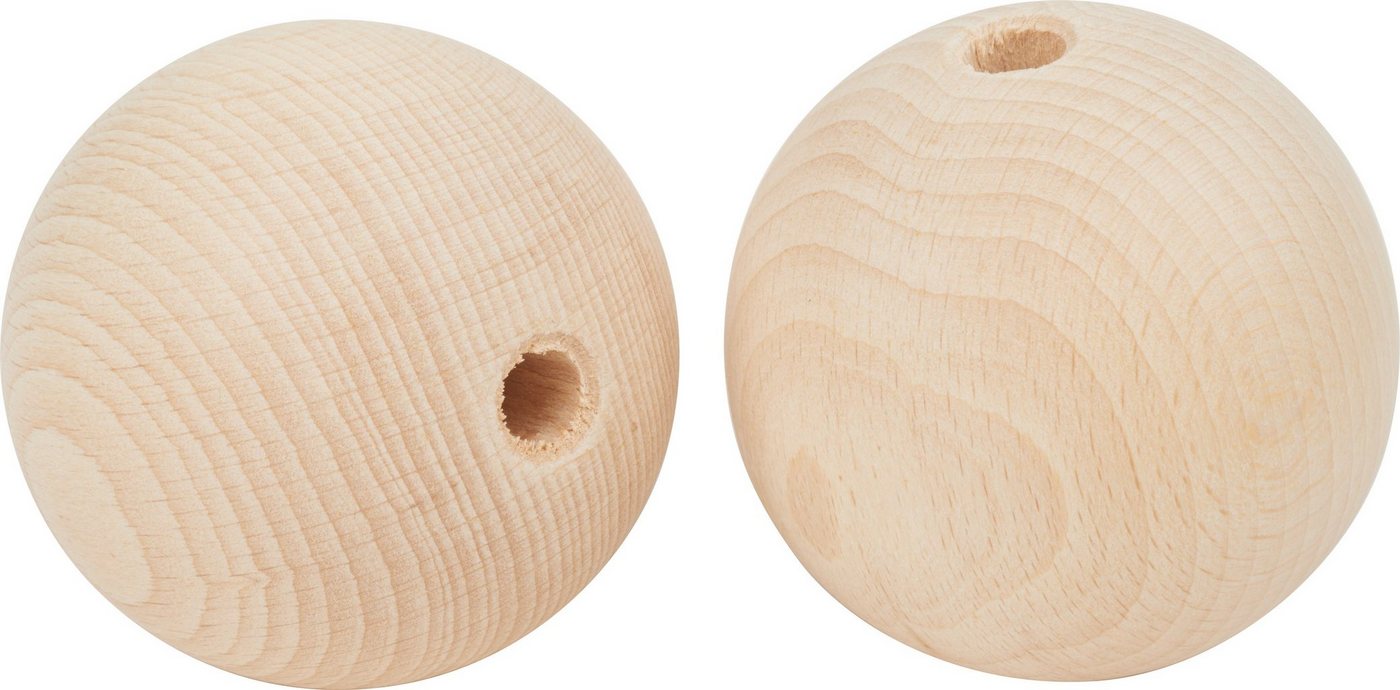 VBS Dekoobjekt Holzkugeln, halbgebohrt, Ø 70 mm