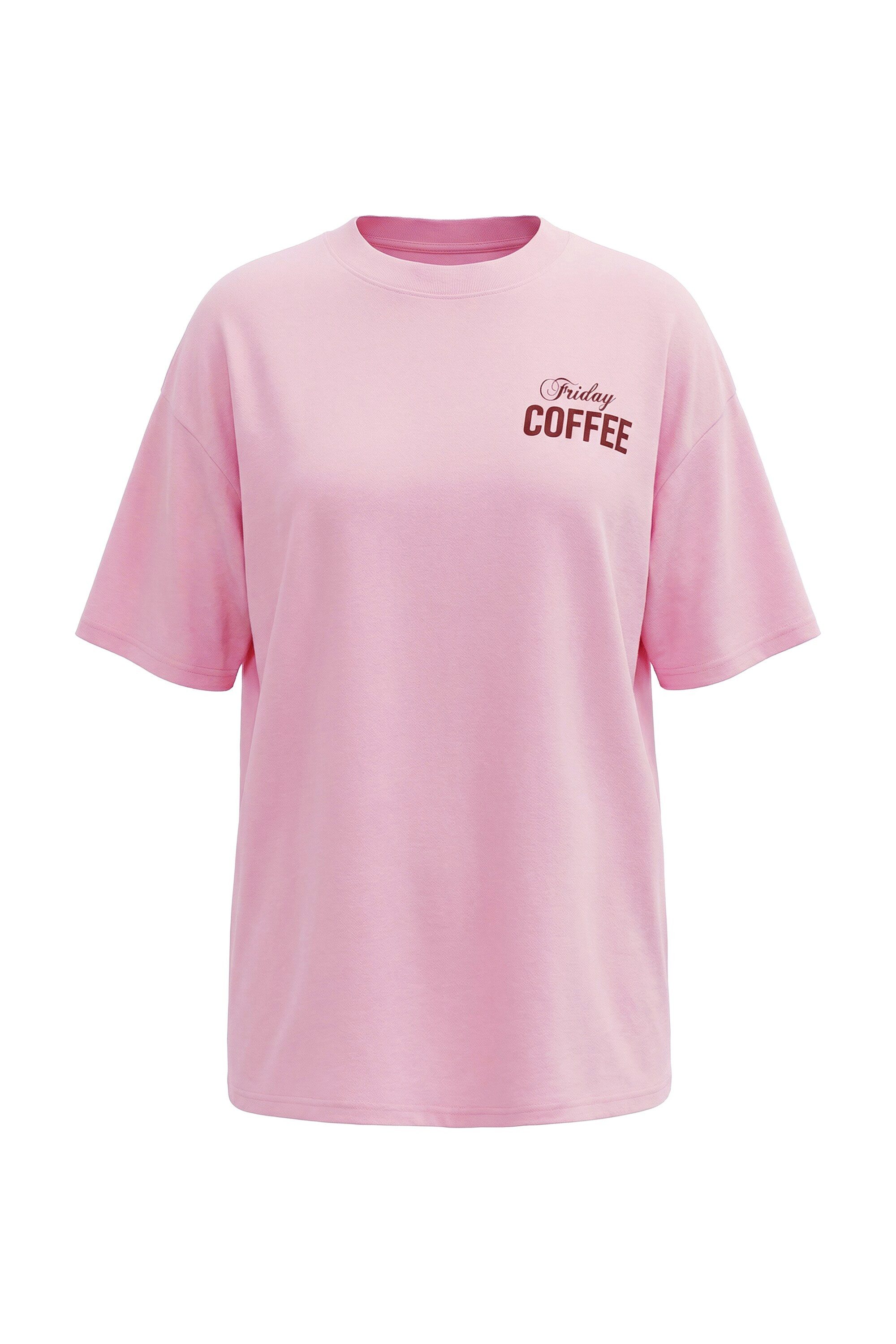 Studio Untold T-Shirt T-Shirt oversized Coffee-Rückenprint günstig online kaufen
