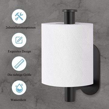 NUODWELL Toilettenpapierhalter Toilettenpapierhalter,Klopapierhalter Selbstklebend Ohne Bohren