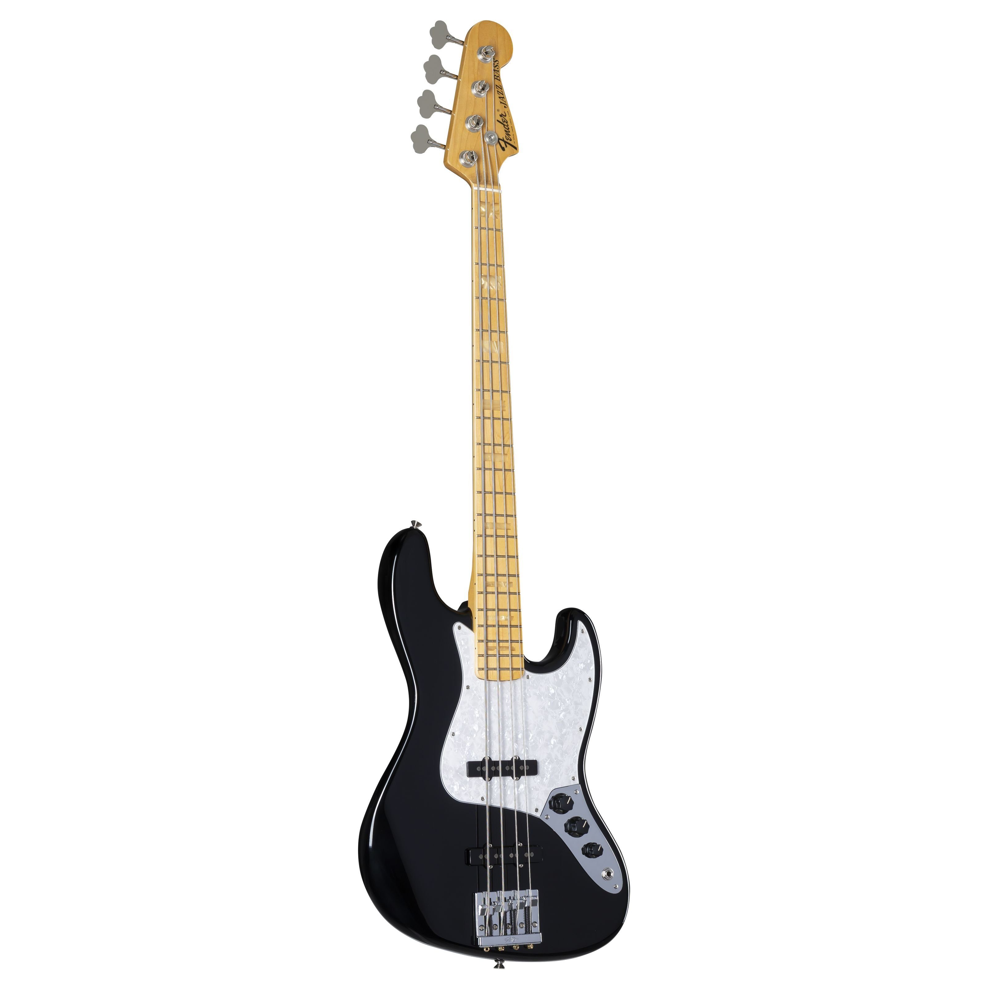 Fender E-Bass, E-Bässe, 4-Saiter E-Bässe, USA Geddy Lee Jazz Bass Black - E-Bass