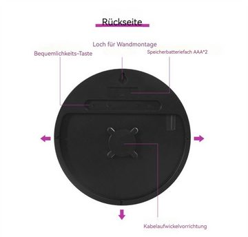 Jioson Wecker LED-Wecker Wanduhr für das Wohnzimmer 10 Zoll Digitaler Uhr Home Decor Digital Wanduhr