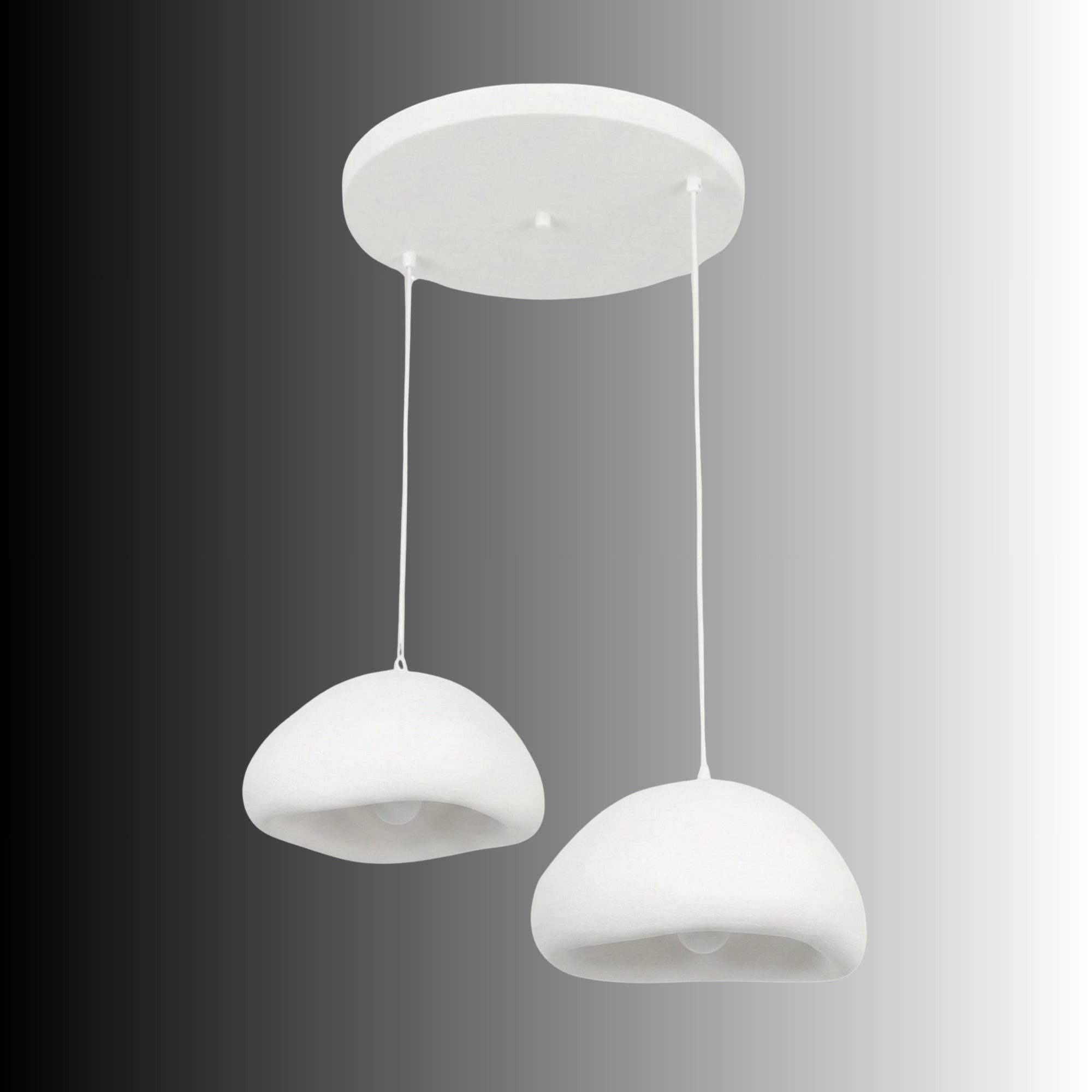 Opviq Pendelleuchte Loval, höhenverstellbar, boho deco, ohne Leuchtmittel, Fiberglas-Schirme,Hängelampe E27,Essplatzbeleuchtung