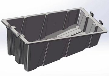 NELI Montagesystem für Photovoltaik Solarmodul-Halterung, (1-tlg., bestehend aus 1x Wanne und 4x Klemmen, Befestigung für Photovoltaik)