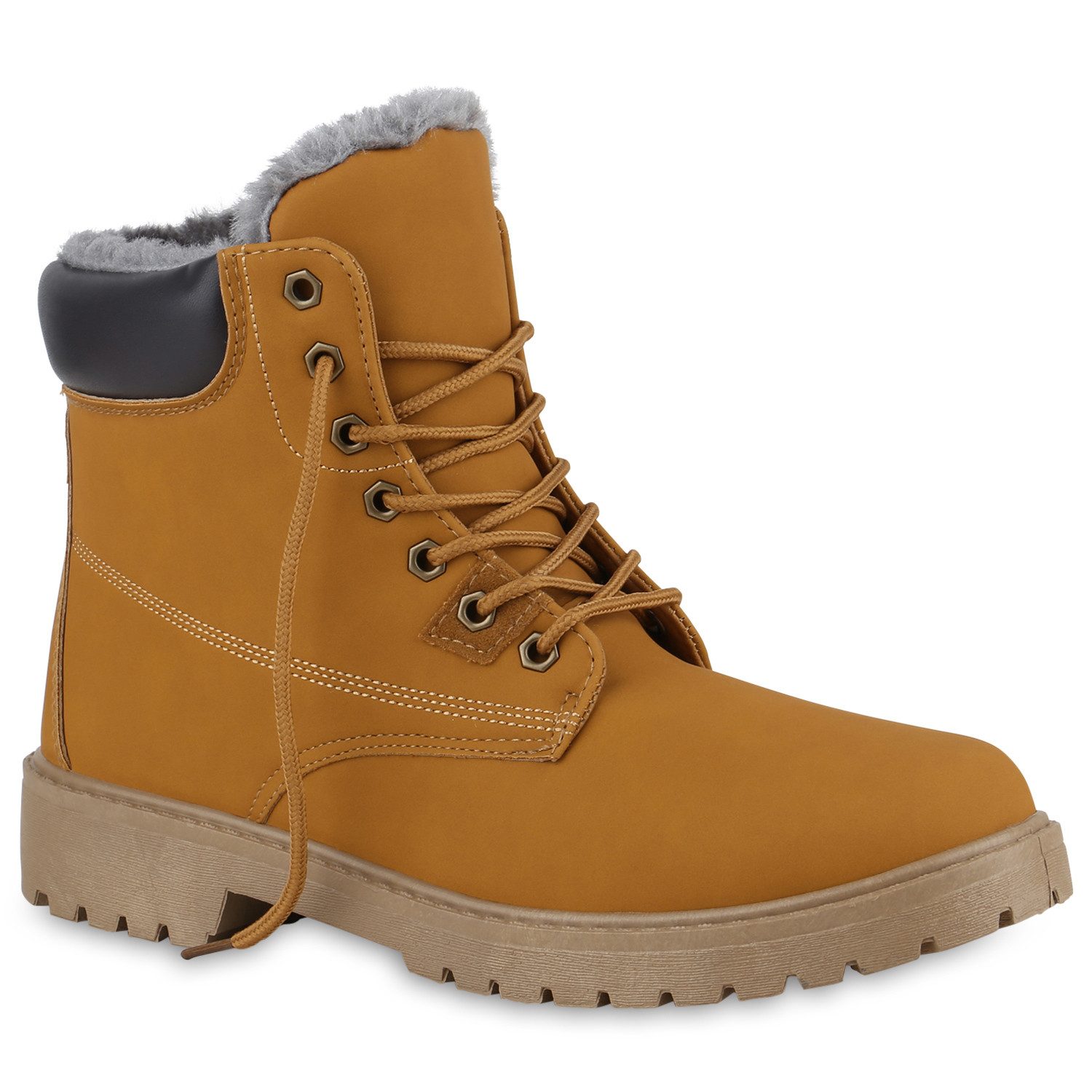 VAN HILL 840855 Bootsschuh Herren Warm Gefütterte Worker Boots Bequeme Prof günstig online kaufen