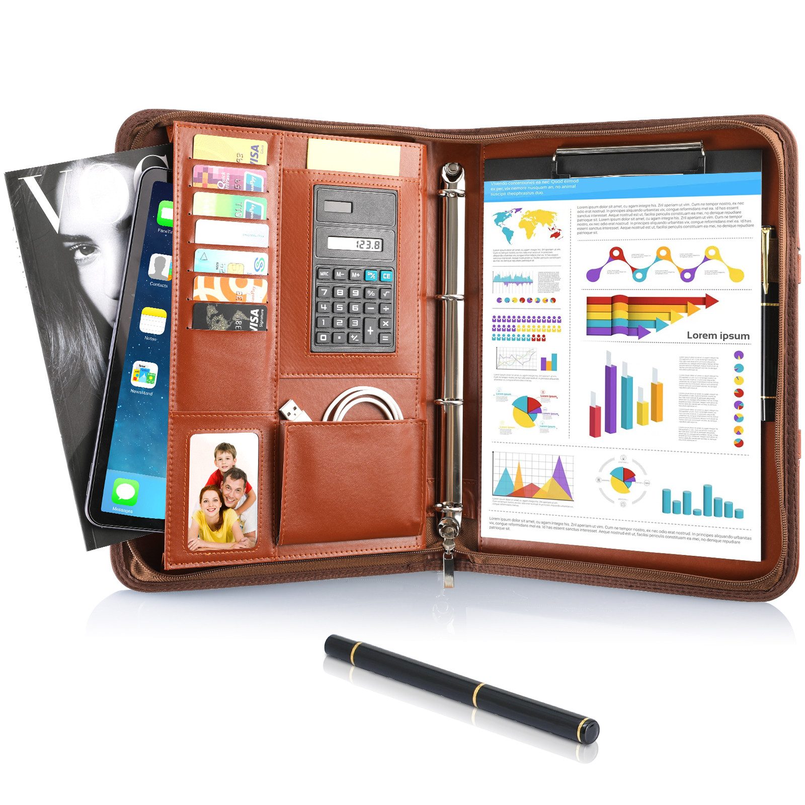 TLGREEN Konferenzmappe A4 Schreibmappe mit Reißverschluss (1-St), Wasserdic günstig online kaufen