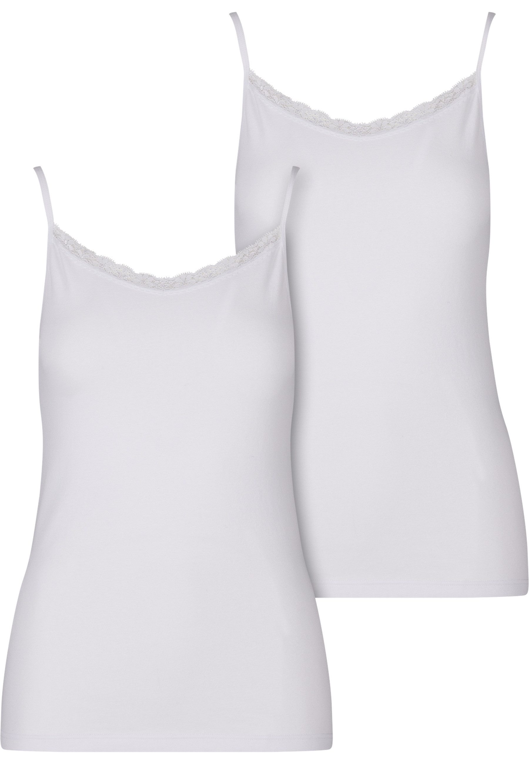 Muskelshirt Urban Classics Ladies Basic Tank Top Cotton Lace 2-Pack