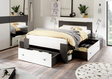 Schlafkontor Bett »Linz«, mit ausziebaren Nachttischen und Schubkästen