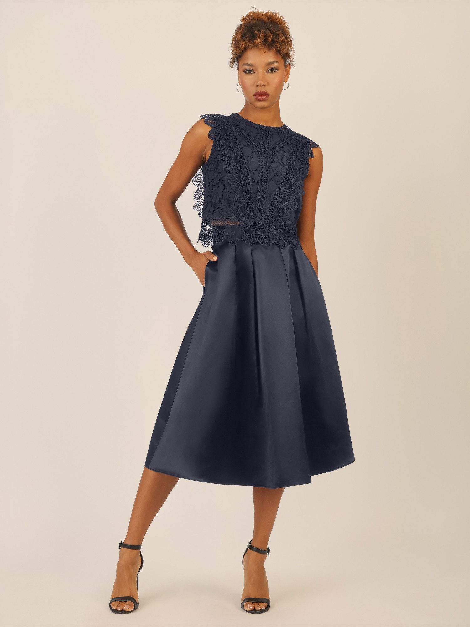 Apart Midirock mit Falten und weitem Saum günstig online kaufen