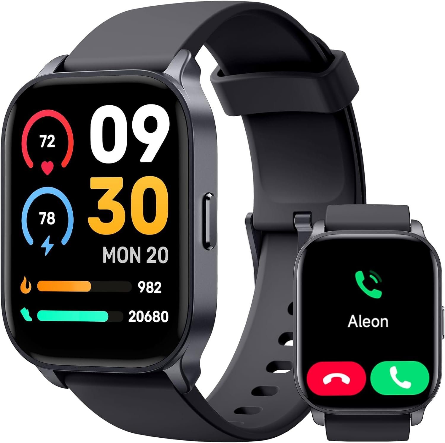 IVSO smartwatch,Fitness Tracker uhr für Damen Herren mit Telefonfunktion Smartwatch (Fitnessuhr mit Telefonfunktion 1,86