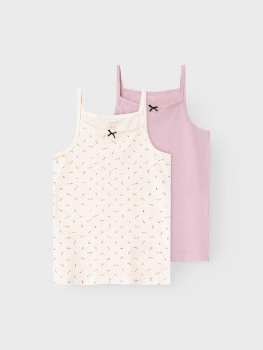 Unterhemd NKFSTRAP TOP 2P BUTTERCREAM FLORAL NOOS