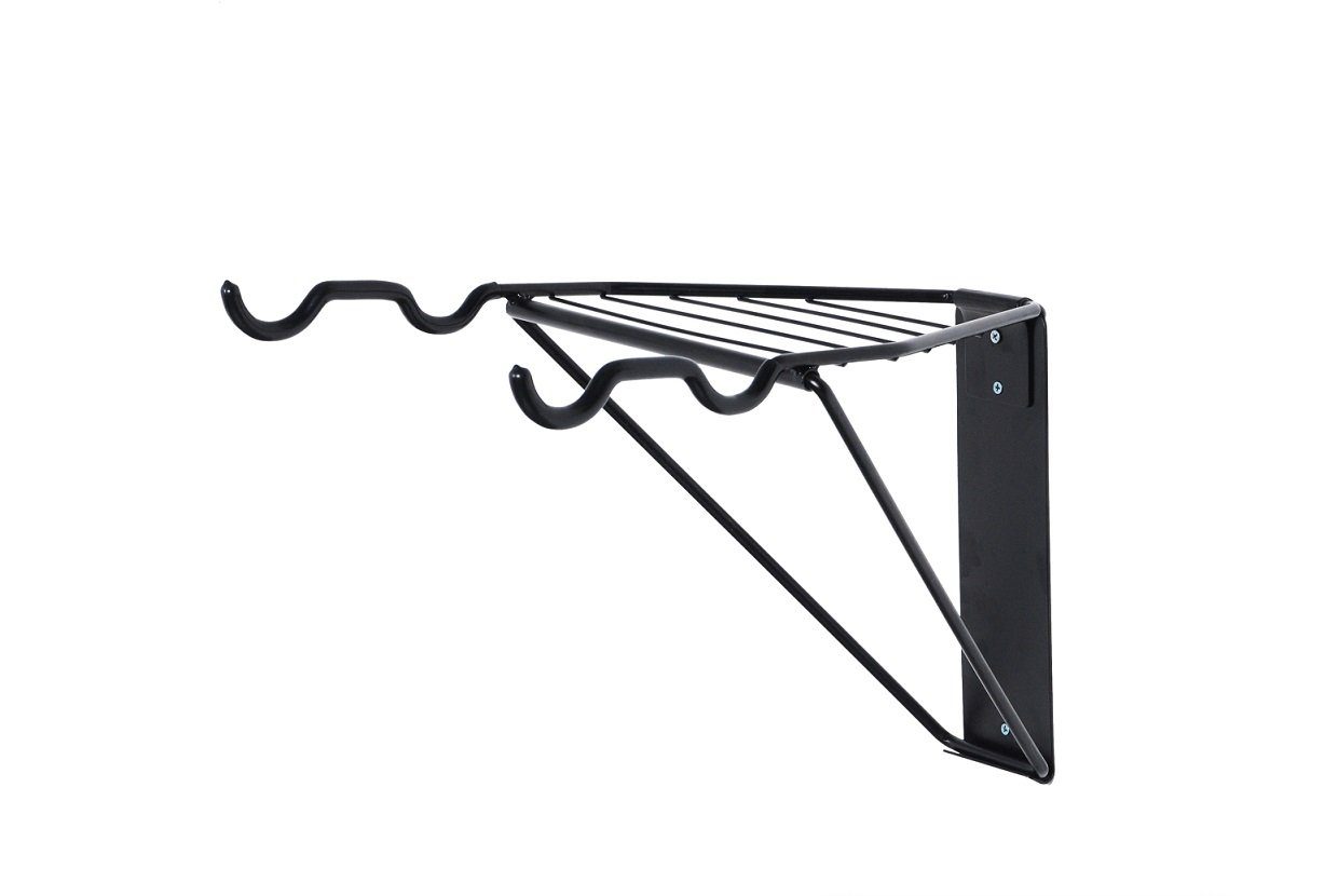 Lemodo Fahrradwandhalterung für 2 Fahrräder, klappbar (Komplett-Set), mit Ablage, Metall, klappbar, Gummischutz, auch für E-Bikes (bis 45kg)
