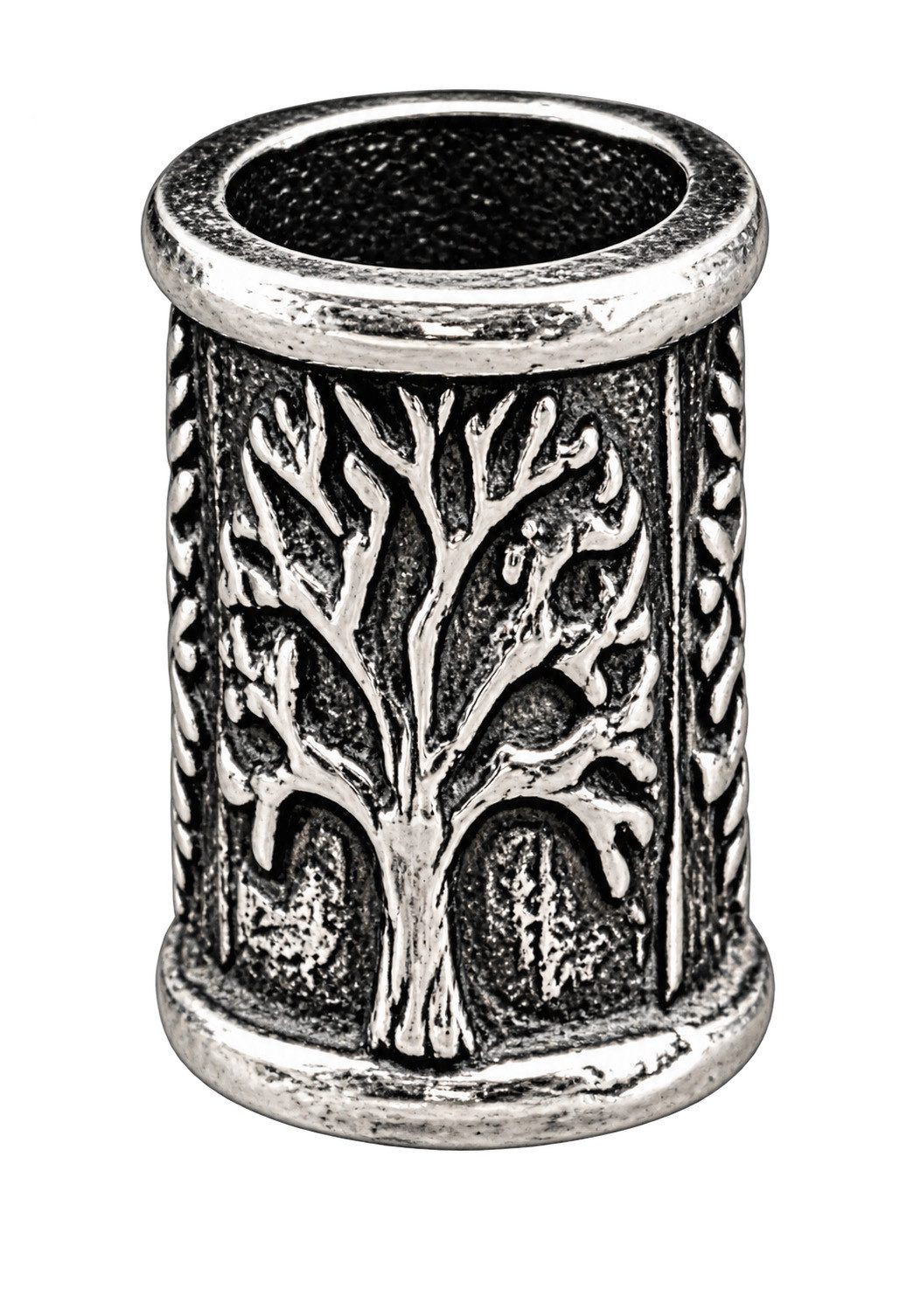 Kiss of Leather Bartstyling-Set Lebensbaum Bartperle aus 925 Silber, Haarperle 7 mm