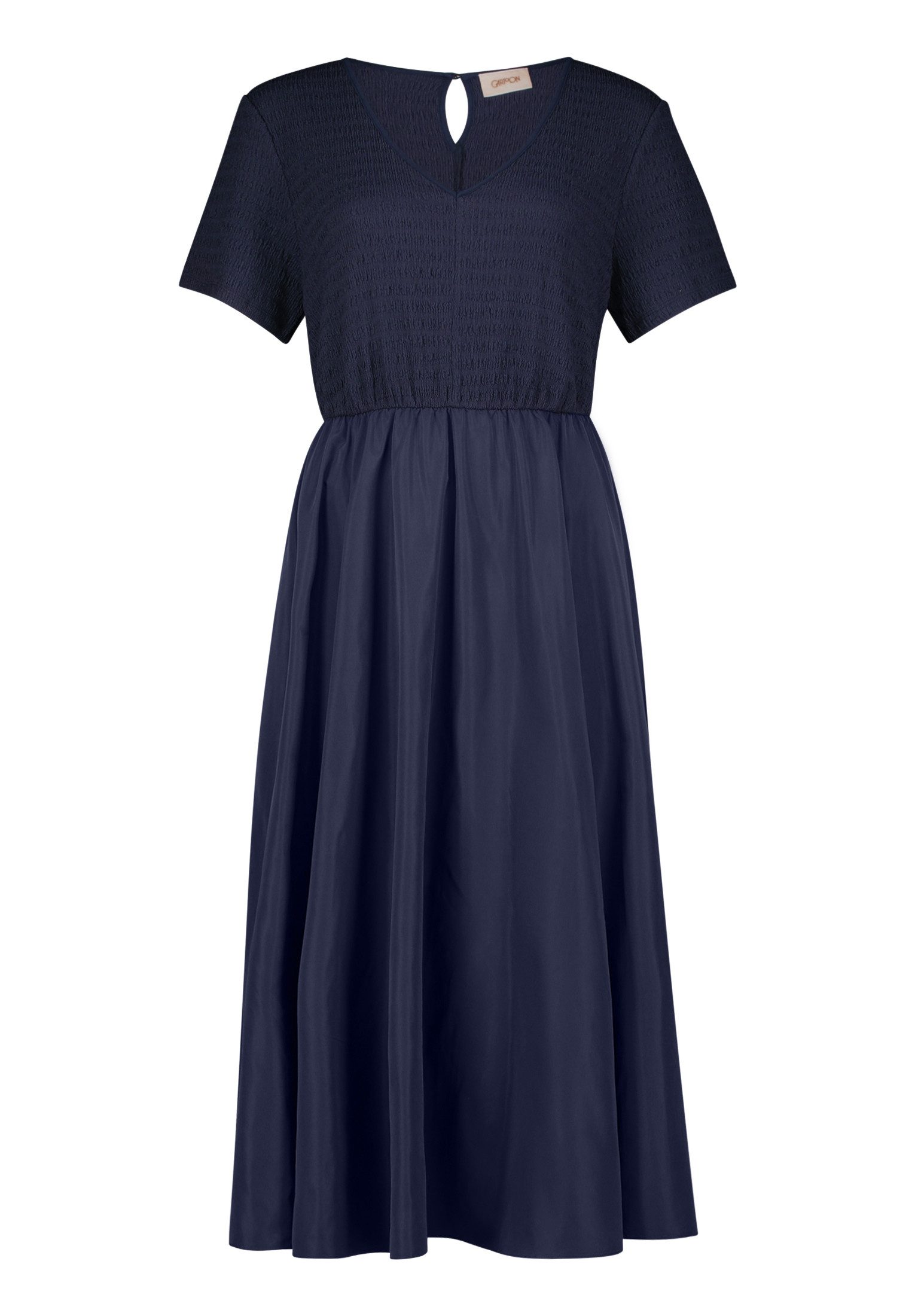 Cartoon Midikleid Damen mit Eingrifftaschen
