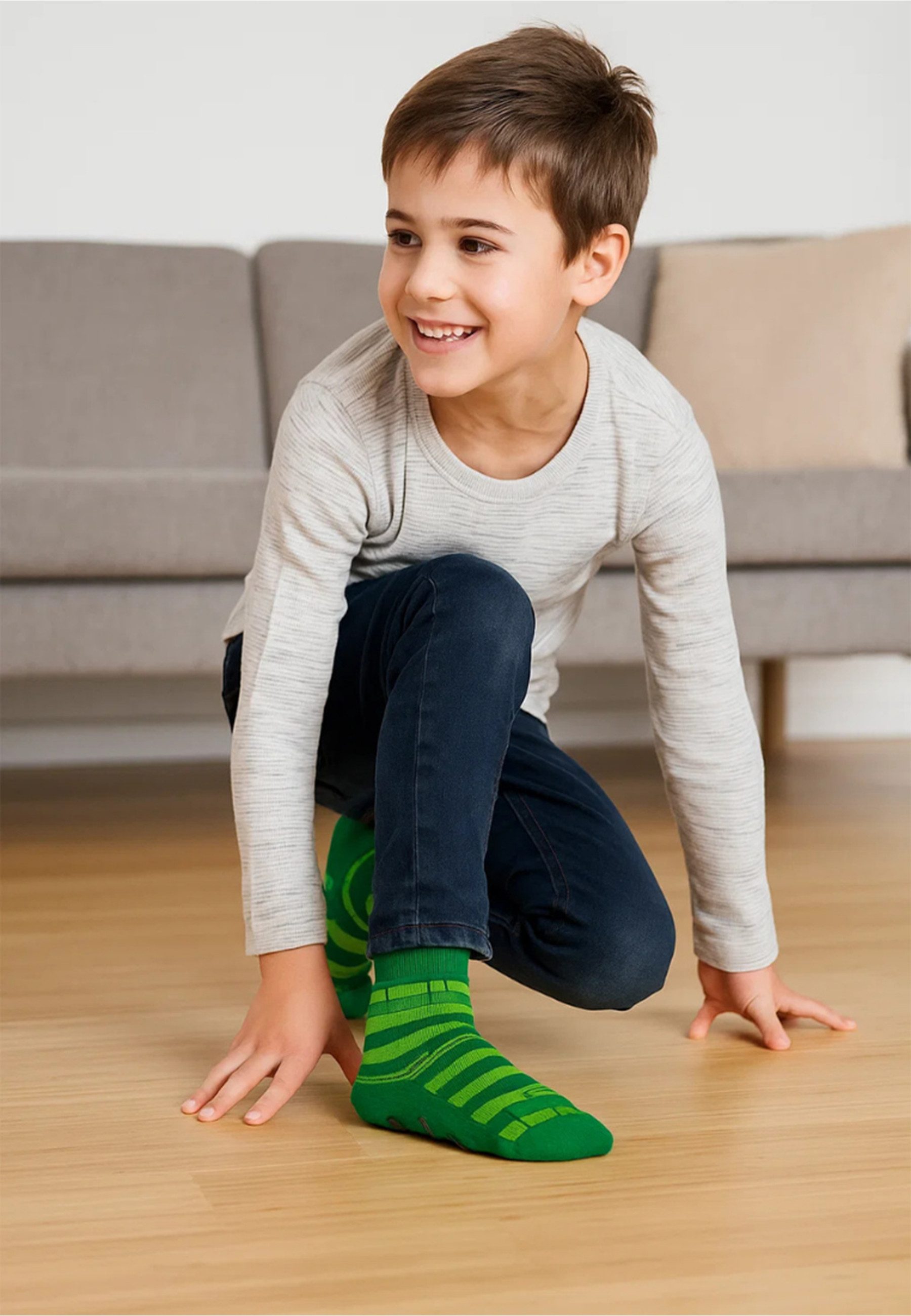 Yuhu ABS-Socken Jungen Fußball-Stoppersocken 3er Pack mit ABS-Sohle (3-Paar)
