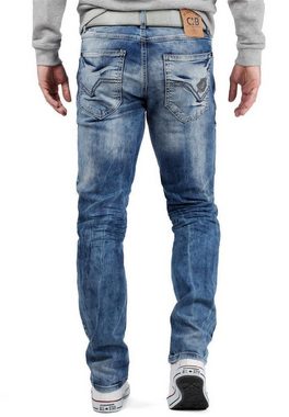 Cipo & Baxx 5-Pocket-Jeans Hose BA-CD319 mit lässiger Stonewashed Waschung