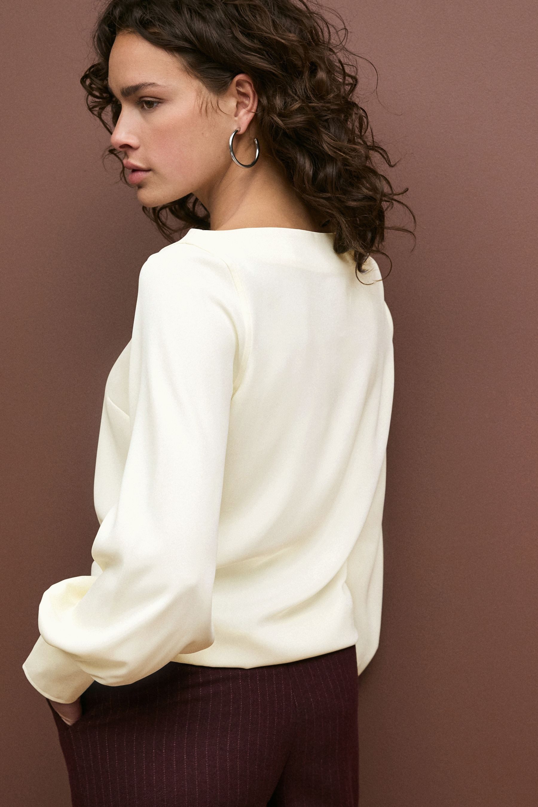 Next Blusenshirt Langärmelige Bluse mit gerafften günstig online kaufen