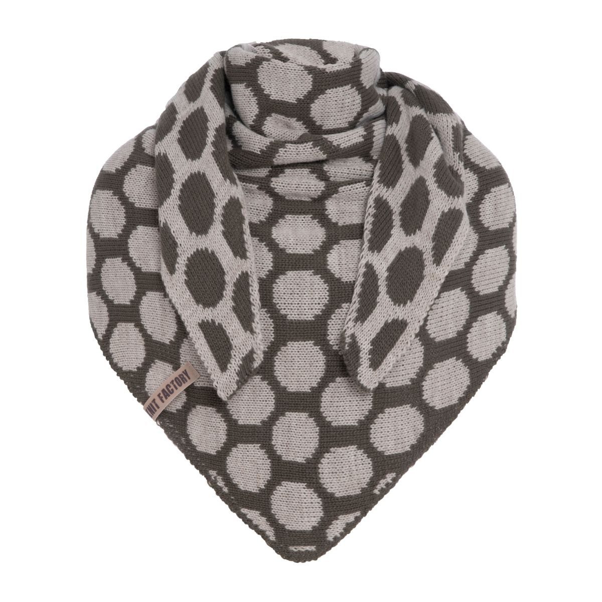 Strickschal Liva Dreiecksschal Taupe/Iced Clay