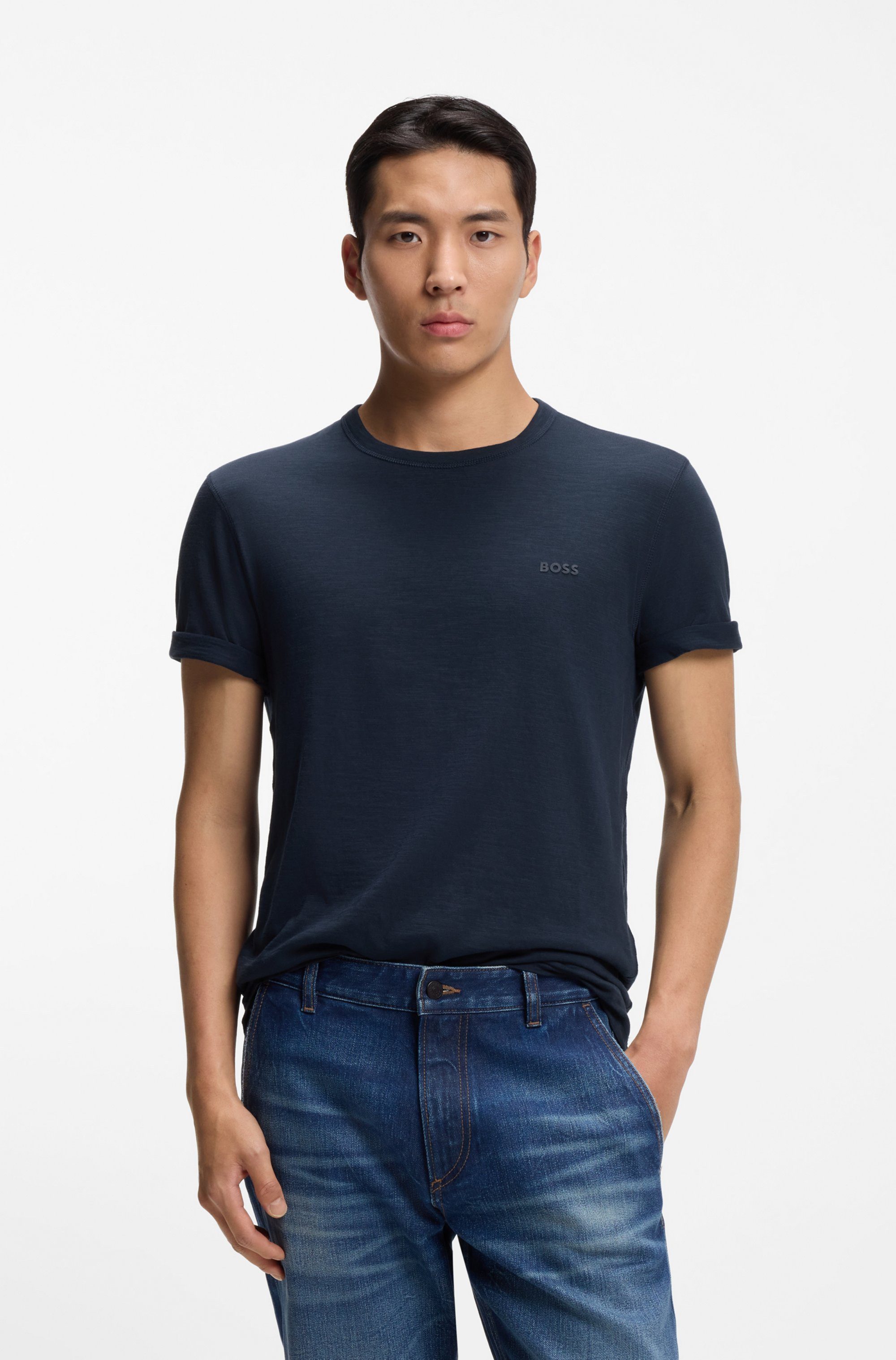 BOSS ORANGE T-Shirt Tegood Rundhalsausschnitt, Regular Fit, Logoschriftzug günstig online kaufen