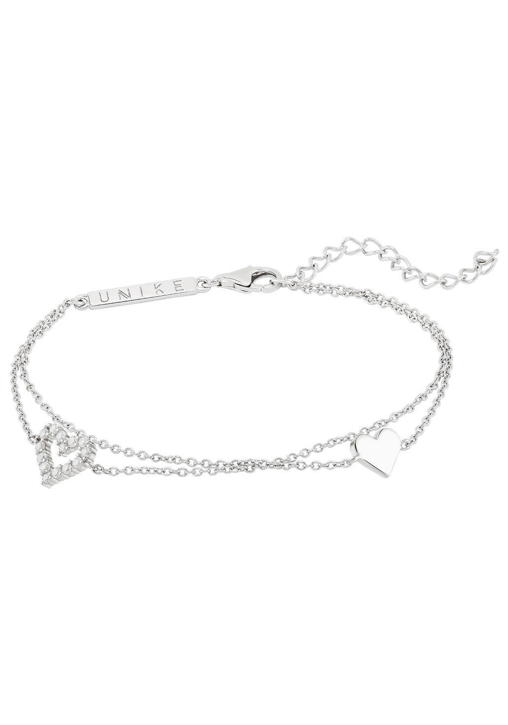 Armkette MEANINGFUL TWO LAYERED HEART HERZEN, UK.PU.1204.0045