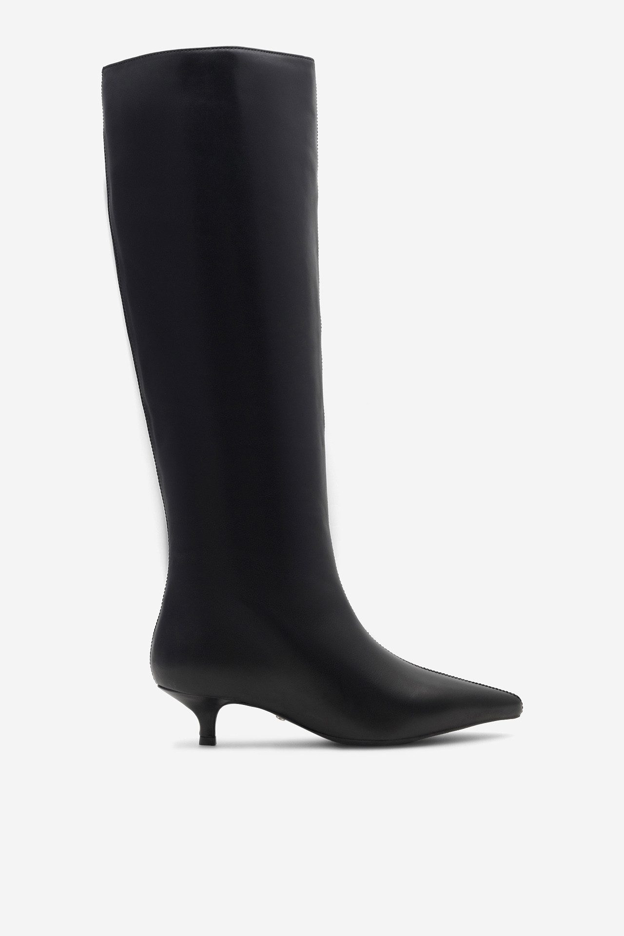 GINO ROSSI Gino Rossi IRO‑110467‑1 – Damen-Lederstiefel mit Kitten Heel Schwarz Stiefel Kitten-Heel, hoher Schaft, Reißverschluss