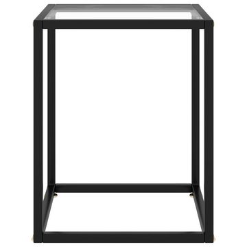 furnicato Couchtisch Schwarz mit Hartglas 40x40x50 cm