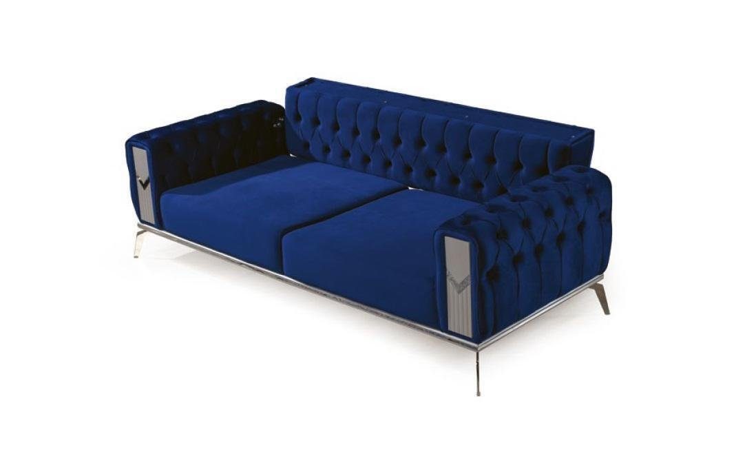 Couch Designer 1 Sofa Modernes Textilmöbel, JVmoebel Teile, in 3-Sitzer Europa Polster Chesterfield 3-Sitzer Made