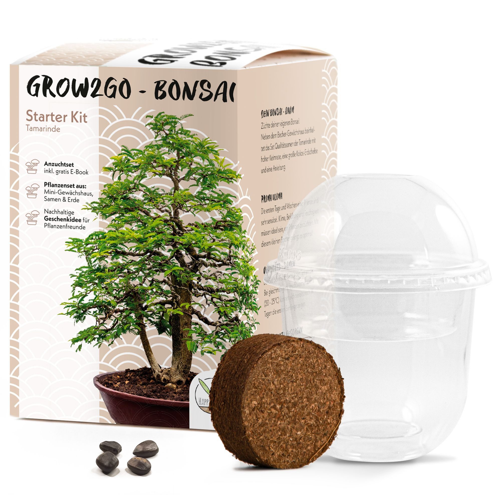 HappySeed Blumensamen GROW2GO Bonsai Starter Kit inkl. GRATIS eBook - Tamar günstig online kaufen