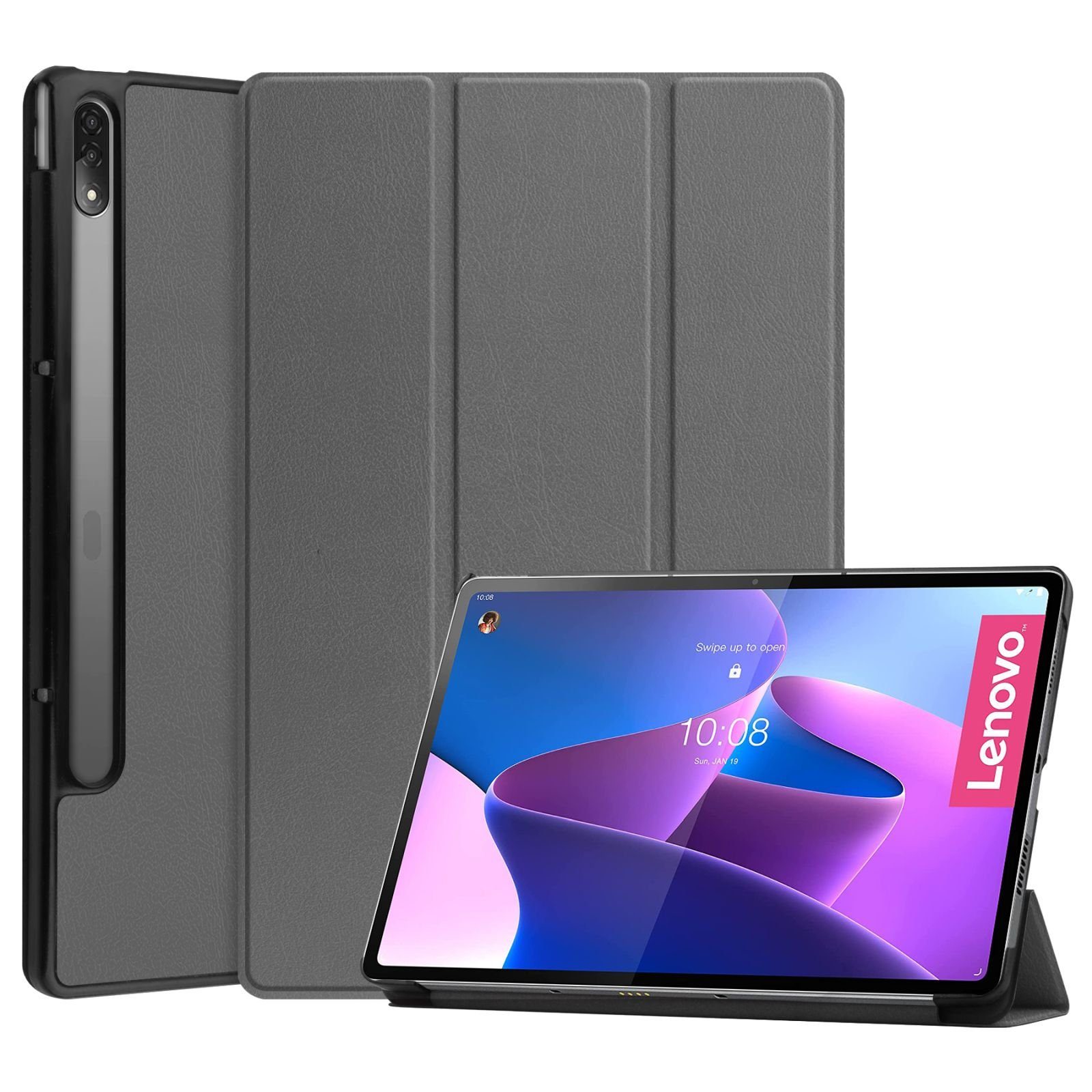 Lobwerk Tablet-Hülle Schutzhülle für Lenovo Tab P12 Pro 12.6 Zoll, Wake & Sleep Funktion, Sturzdämpfung, Aufstellfunktion