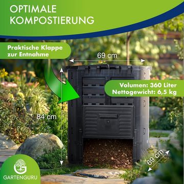 Thermokomposter GartenGuru® 360l Premium Thermokomposter Kunststoff