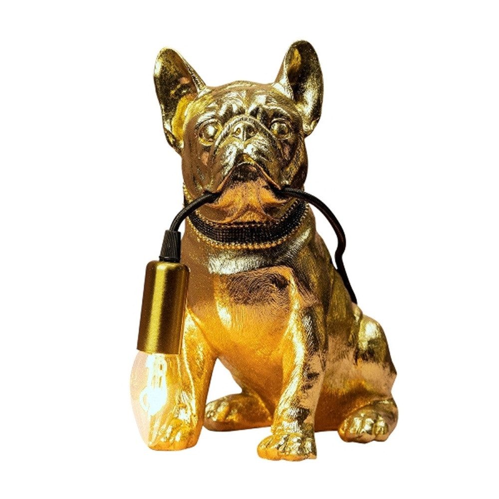 Werner Voß Tischleuchte Deko Lampe französische Bulldogge french dog gold, ohne Leuchtmittel, glamour french dog Deko
