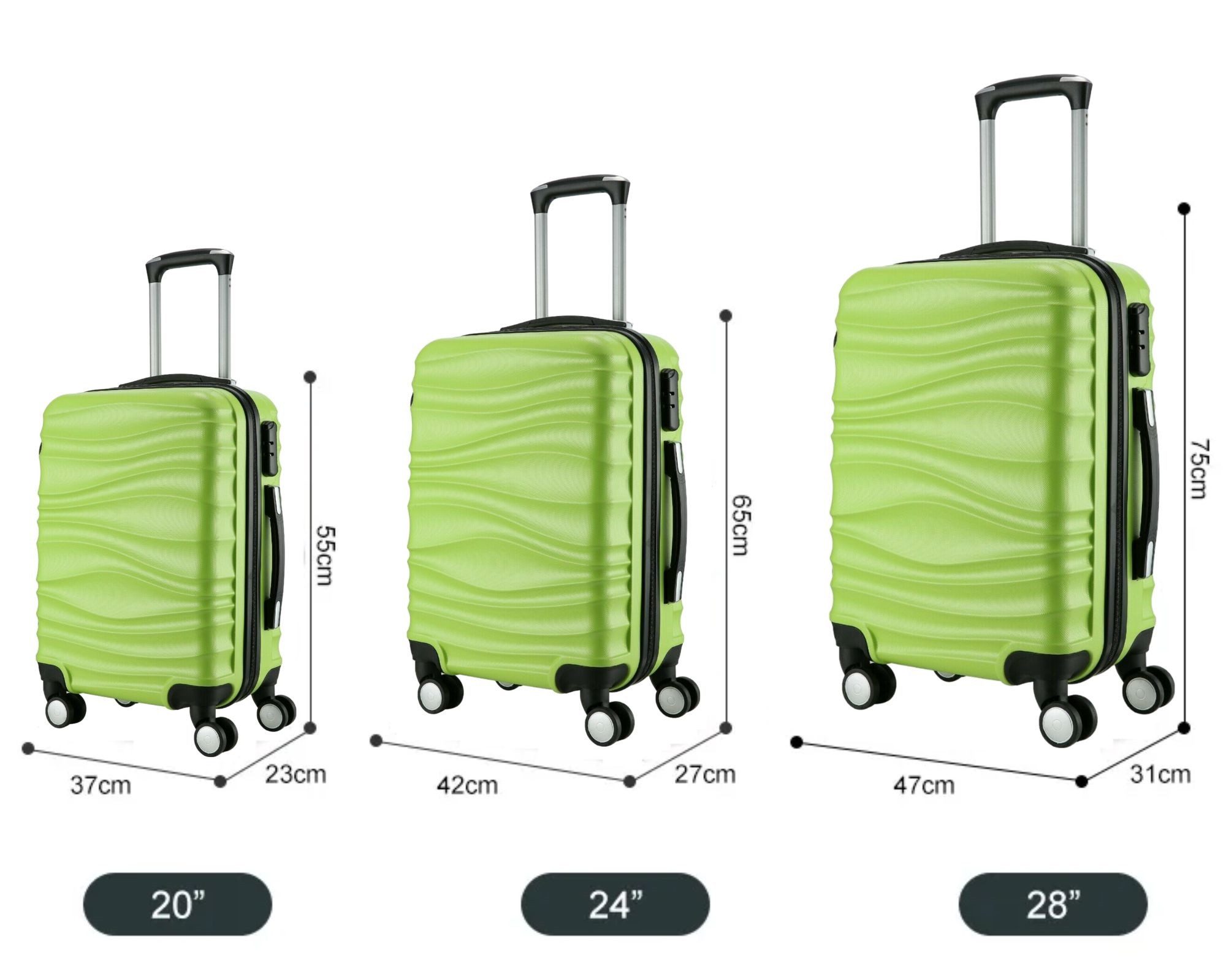 Cheffinger Kofferset Reisekoffer Koffer 3 tlg günstig online kaufen