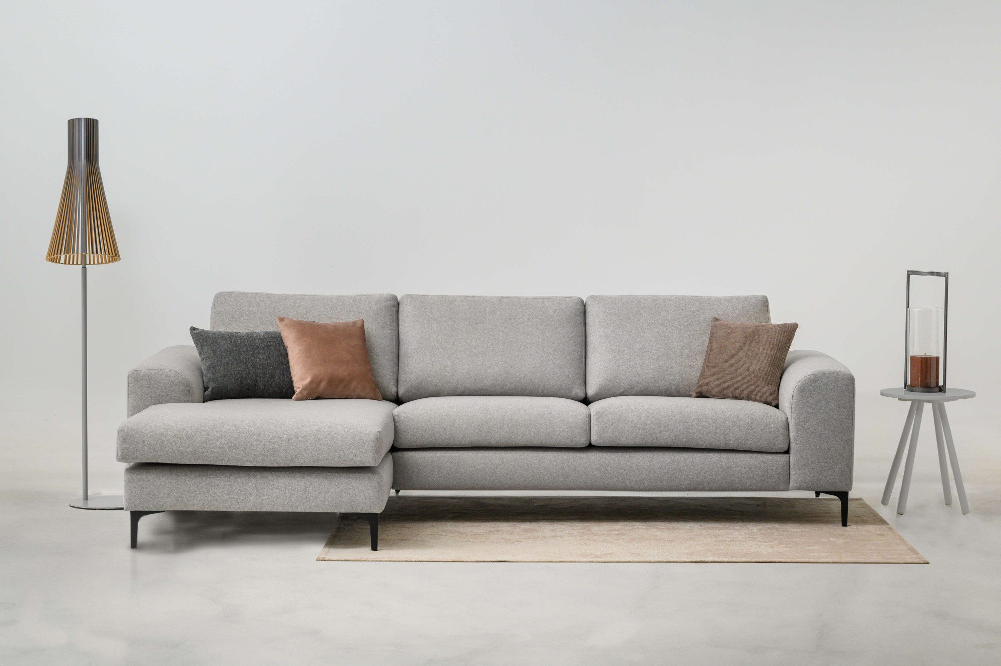 OTTO home Ecksofa Henry, L-Form, Breite 294 cm, mit Metallbeinen, Wellenunterfederung, wasserabweisender Stoff