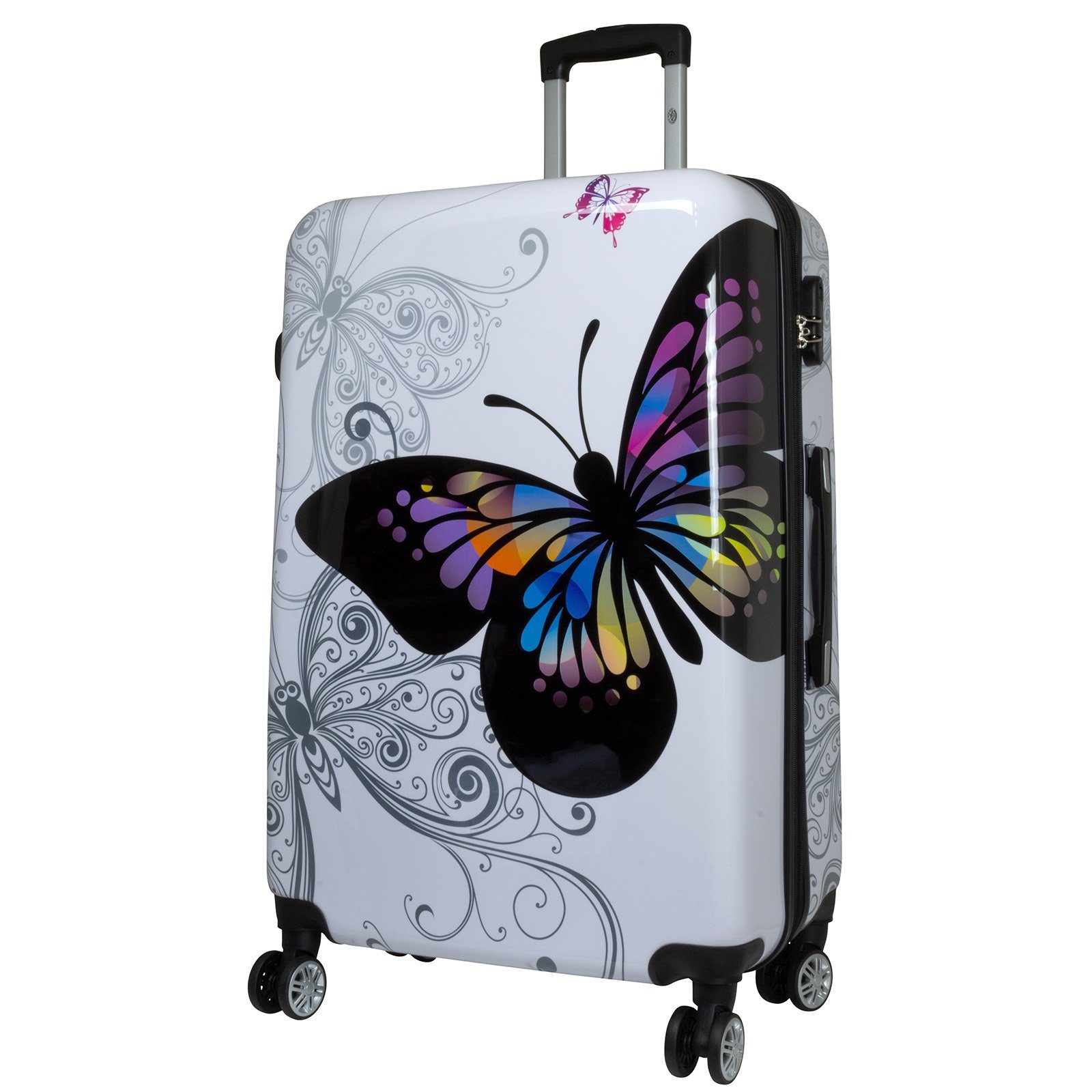 Trendyshop365 Hartschalen-Trolley Butterfly, bunter Koffer mit Schmetterlin günstig online kaufen