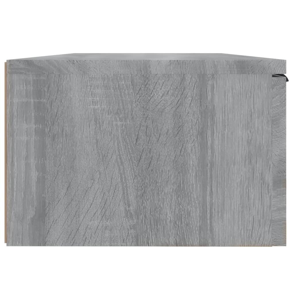 Wandschrank Regal Holzwerkstoff, vidaXL Sonoma 68x30x20 cm Grau 1-tlg.