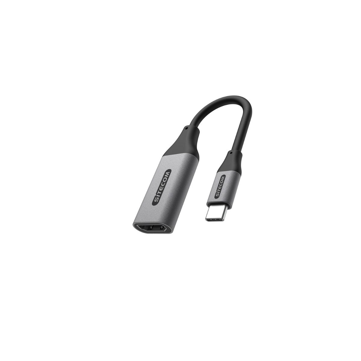 Sitecom AD-1002 USB-Adapter USB-C-Stecker zu HDMI-A-Buchse, 15 cm, USB-C zu HDMI 2.0, 4K-Unterstützung, HDR-fähig, Plug and Play, Kompakt