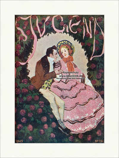 Kunstdruck Titelseite der Nummer 28 von 1905 Alexander von Salzmann Jugend 3495, (1 St)